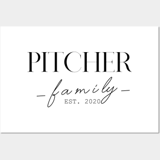 Pitcher Family EST. 2020, Surname, Pitcher Posters and Art